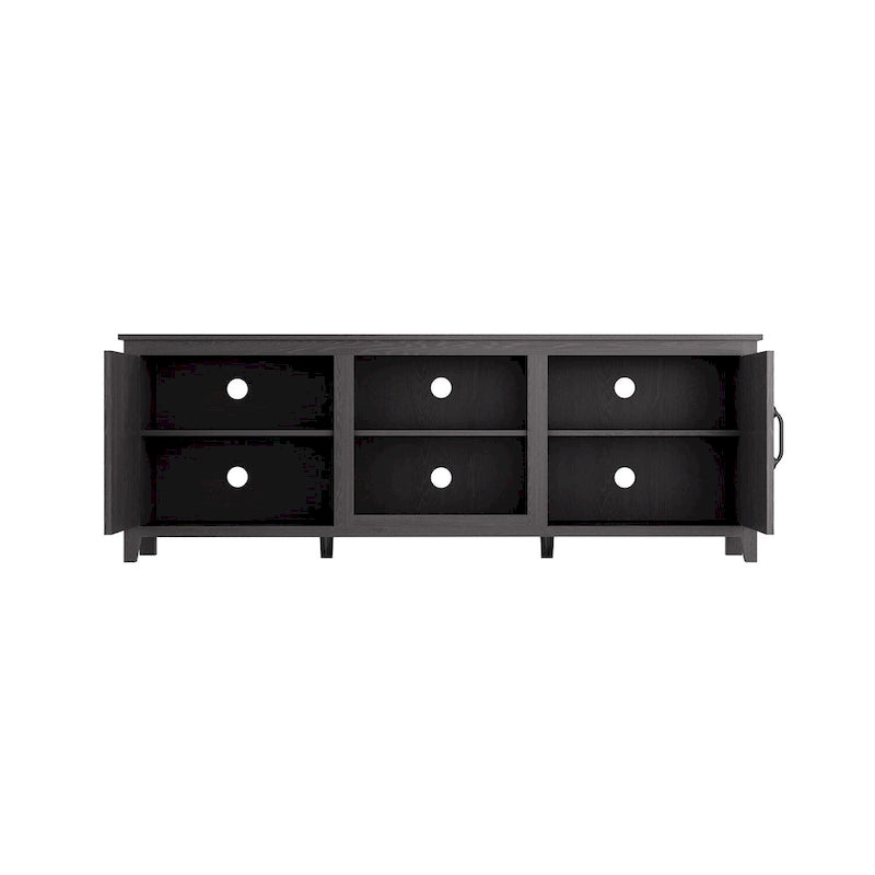 Industrial TV Stand with 2 Storage Cabinet and 4 Shelf Storage for Living Rooms Bedrooms and Playrooms