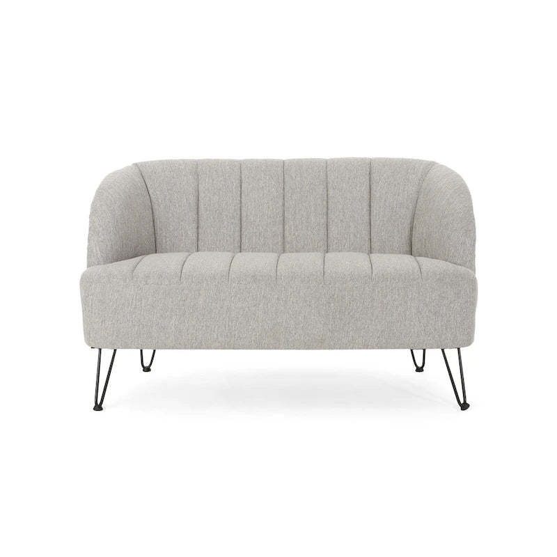 Lupine Modern Fabric Loveseat with Hairpin Legs by Christopher Knight Home
