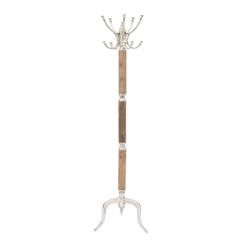 Aluminum Metal Coat Rack - Silver or Gold - Roche River Decor