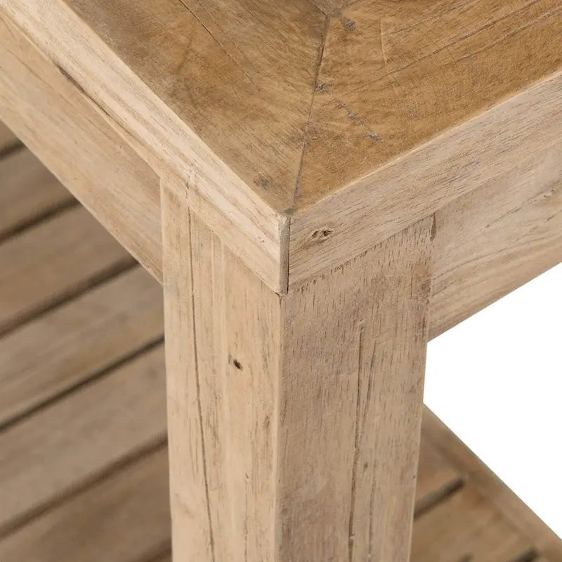 Petter Solid Wood Console Table with Shelf by East at Main