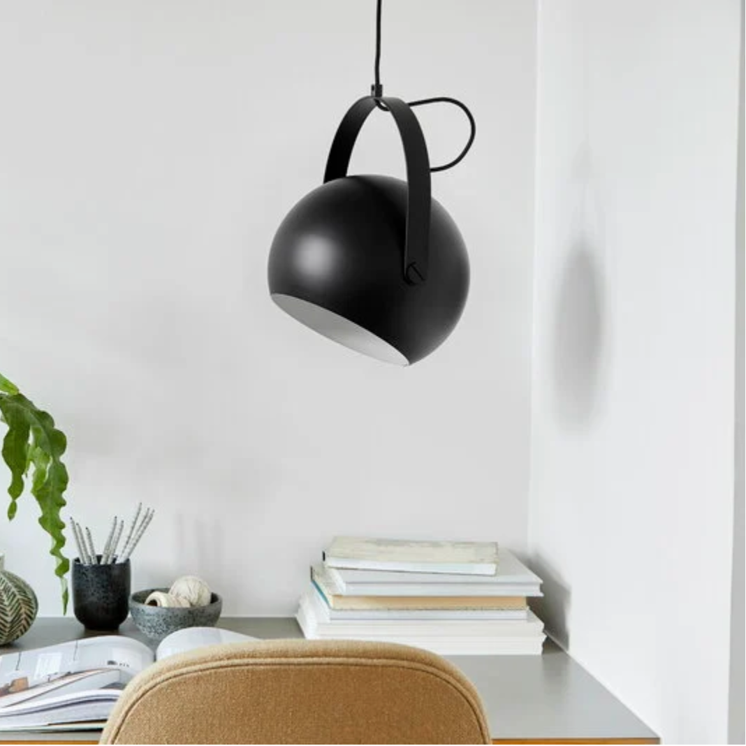 Ball Pendant with Adjustable Handle - White