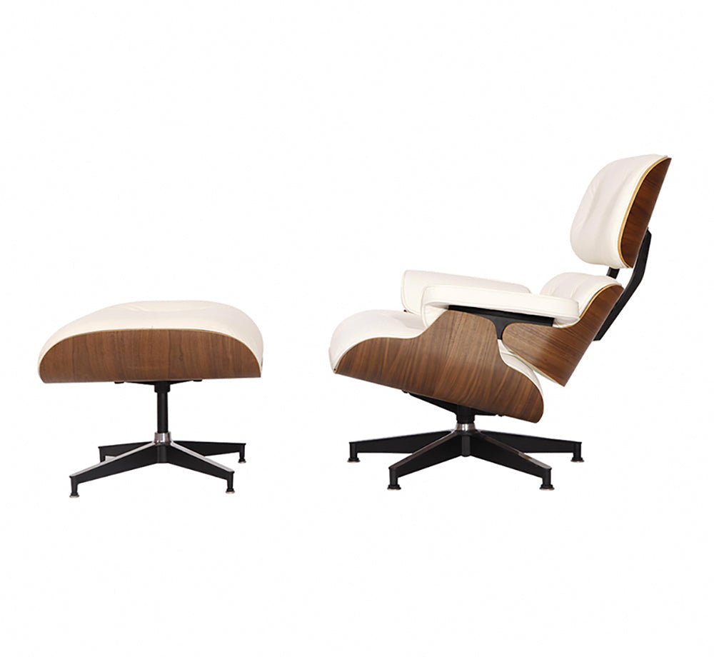 Miller Lounge Chair and Ottoman - Walnut