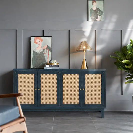 Rattan Sideboard Buffer Cabinet