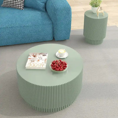 15.72-inch H-Barrel Coffee Table, Nordic Style, Simple Design, Suitable For Indoor And Outdoor Use, Magnesium Oxide Material