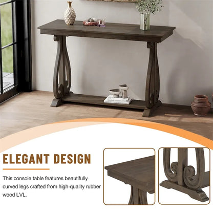 48-Inch Rustic Vintage Console Table,Farmhouse Style Entryway Table
