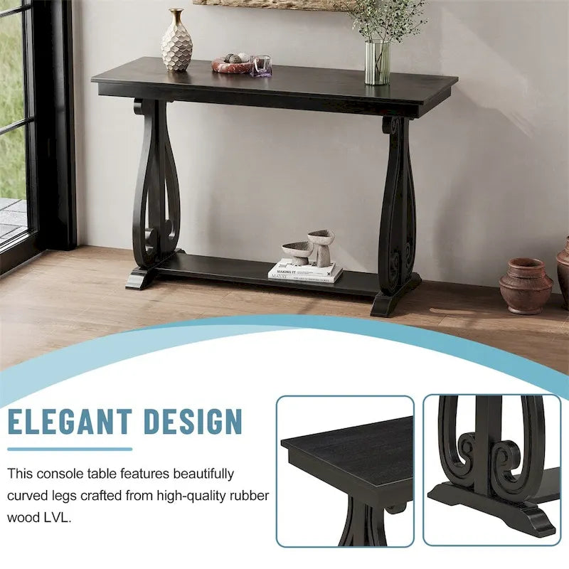 48-Inch Rustic Vintage Console Table,Farmhouse Style Entryway Table