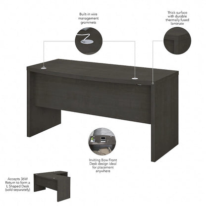 Echo 60W Bow Front Desk by Bush Business Furniture