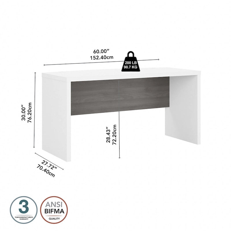 Echo 60W Bow Front Desk by Bush Business Furniture