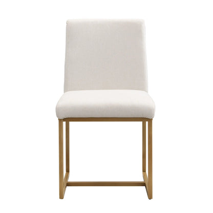 GDFStudio - Carter Modern Rectangular Dining Set with Faux Marble Table and Six Upholstered Chairs