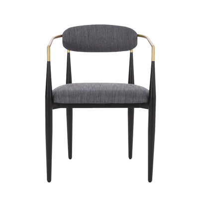 Biscay Fabric Upholstered Iron Dining Chairs (Set of 2) by GDFStudio