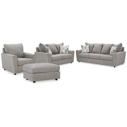 Signature Design by Ashley Stairatt Gray 4-Piece Upholstery Package - 86W x 38D x 39H