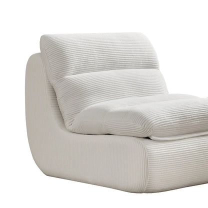 34 Modern Single Sofa Upholstered Sponge Couch with Ottoman for Small Space