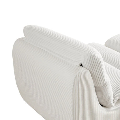 34 Modern Single Sofa Upholstered Sponge Couch with Ottoman for Small Space