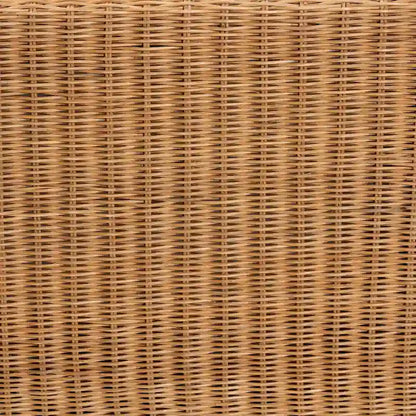 Reiko Handwoven Natural Rattan Bench with Scalloped Detailing - Boho Farmhouse Entryway, Bedroom, or Living Room Seating