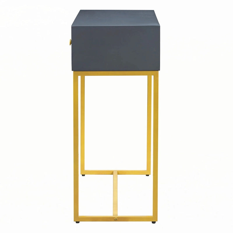 Modern Sleek Console Table with Storage, Grey