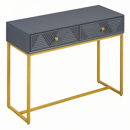 Modern Sleek Console Table with Storage, Grey