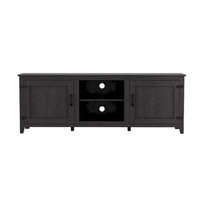 Industrial TV Stand with 2 Storage Cabinet and 4 Shelf Storage for Living Rooms Bedrooms and Playrooms