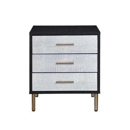 3-Drawer Solid Wood Bachelors Chest, Storage Cabinet with Solid Wood Handle for Bedroom, Living Room