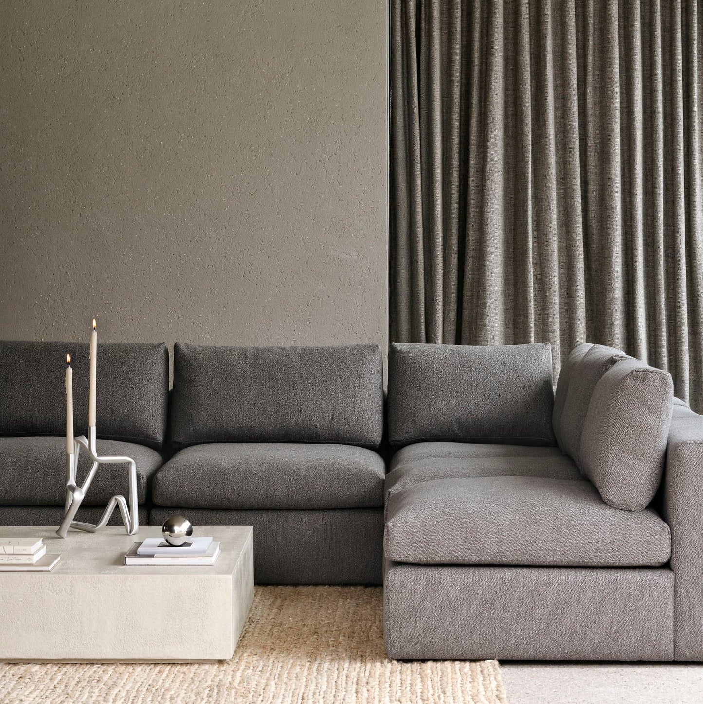 Mellow Modular Sectional with Extended Chaise