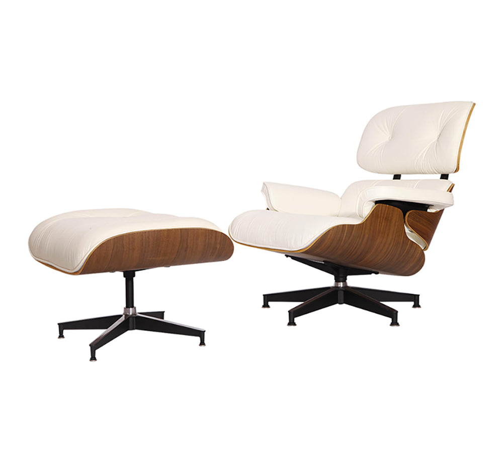 Miller Lounge Chair and Ottoman - Walnut