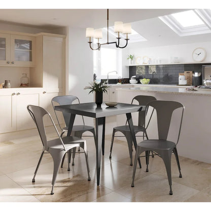 Carbon Loft Swan Industrial Square Metal Dining Table - N/A