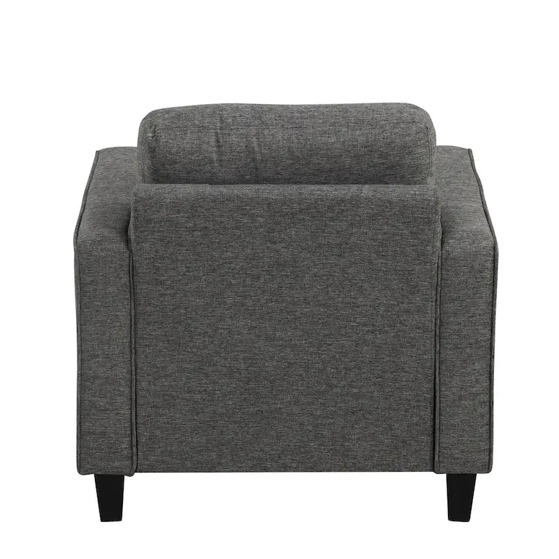 Wystan Contemporary Track Arms Chair with Solid Wood Tapered Legs, Upholstered Fabric Single Sofa Chair by Furniture of America