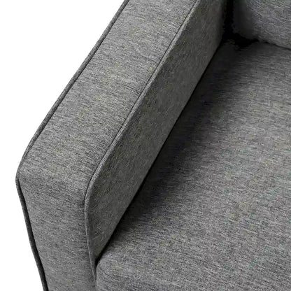 Wystan Contemporary Track Arms Chair with Solid Wood Tapered Legs, Upholstered Fabric Single Sofa Chair by Furniture of America
