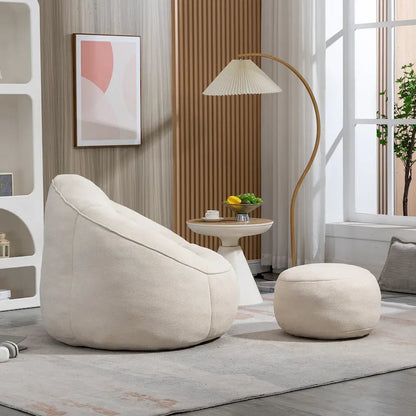 Bean Bag Sofa Chair with Footrest