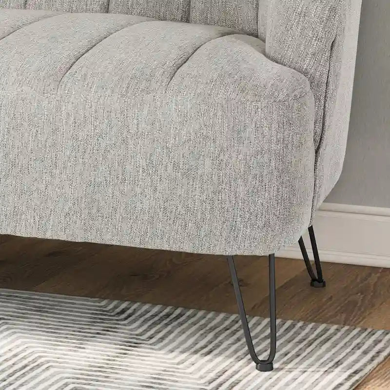 Lupine Modern Fabric Loveseat with Hairpin Legs by Christopher Knight Home