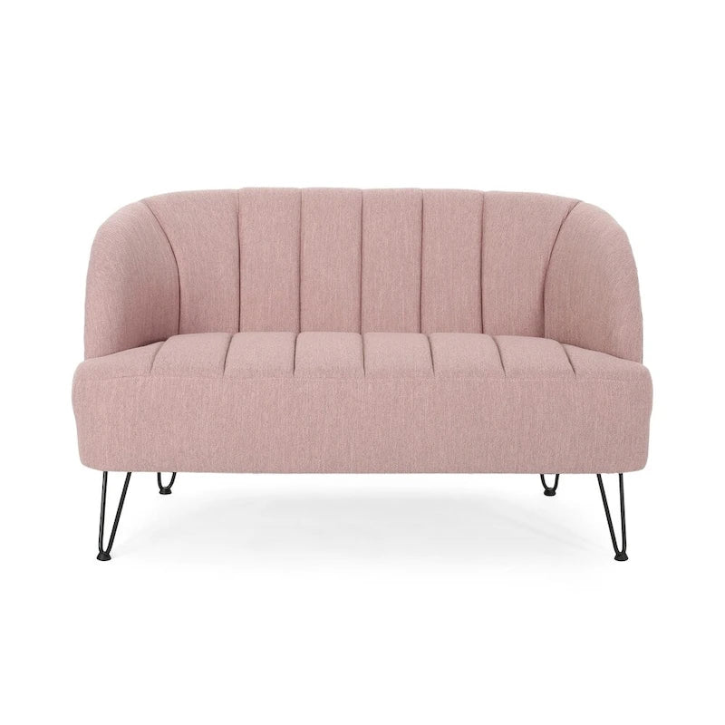 Lupine Modern Fabric Loveseat with Hairpin Legs by Christopher Knight Home