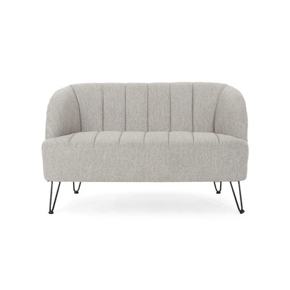 Lupine Modern Fabric Loveseat with Hairpin Legs by Christopher Knight Home