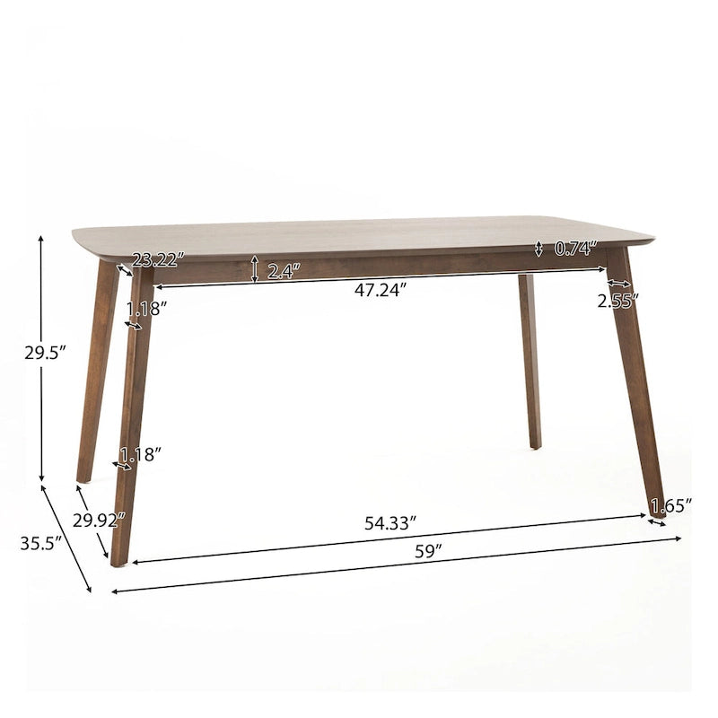 Alma Mid-Century 5-piece Wood Rectangle Dining Set by Christopher Knight Home