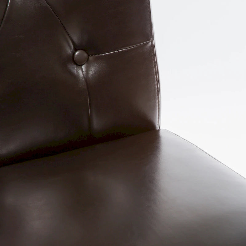 Taylor Brown Bonded Leather Dining Chair (Set of 2) by Christopher Knight Home