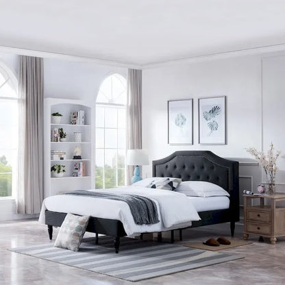 Elinor Upholstered Queen Platform Bed by Christopher Knight Home