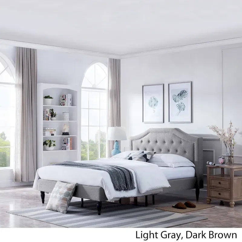 Elinor Upholstered Queen Platform Bed by Christopher Knight Home