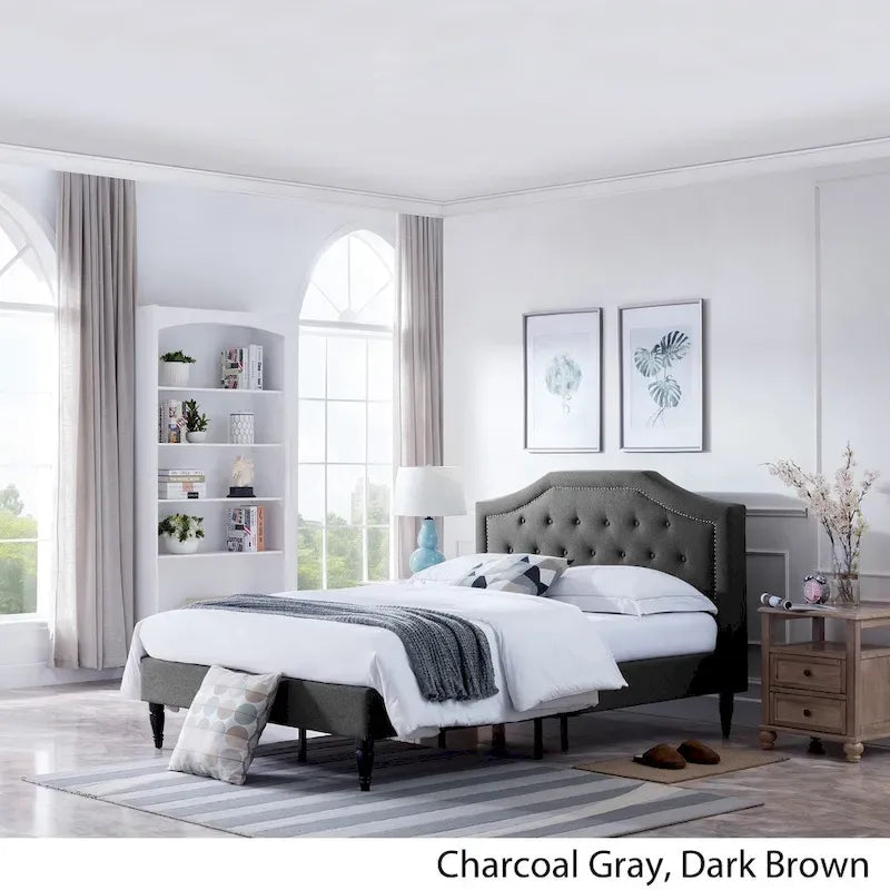 Elinor Upholstered Queen Platform Bed by Christopher Knight Home