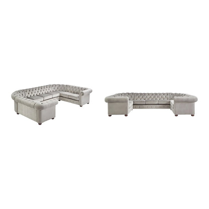 Gdansk 9-Seat U-Shaped Chesterfield Sectional Sofa