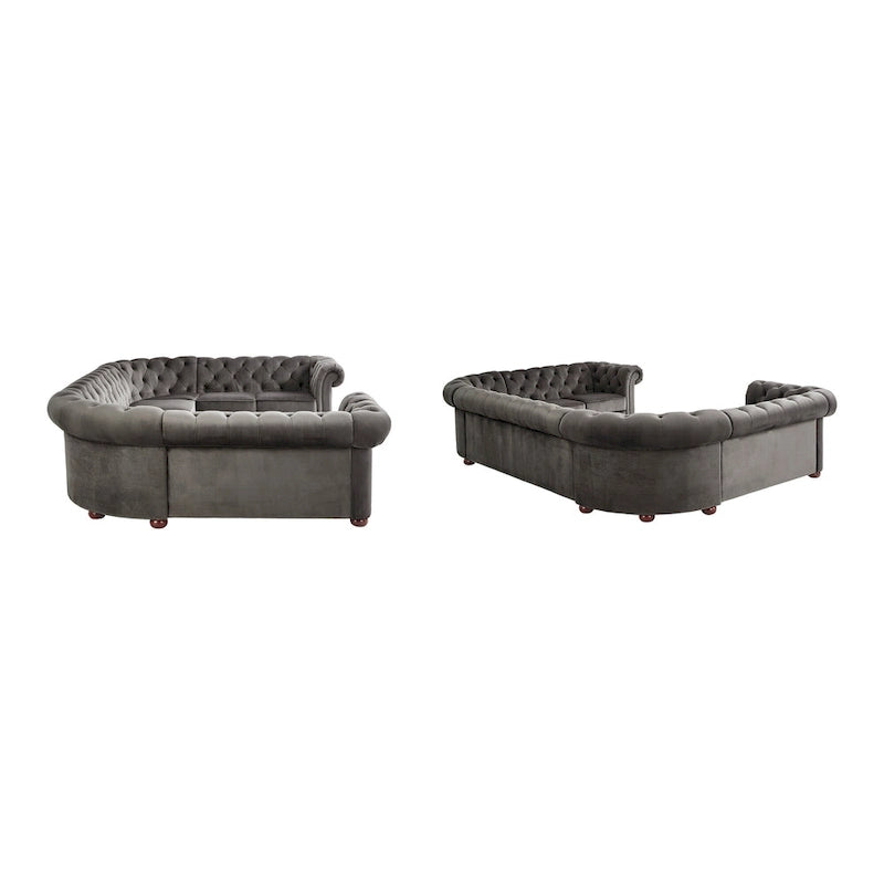 Gdansk 9-Seat U-Shaped Chesterfield Sectional Sofa