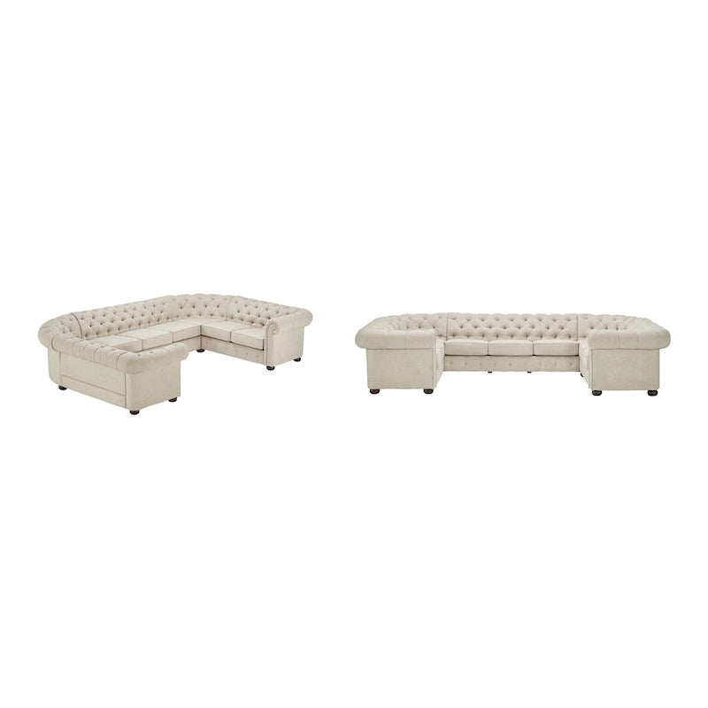 Gdansk 9-Seat U-Shaped Chesterfield Sectional Sofa