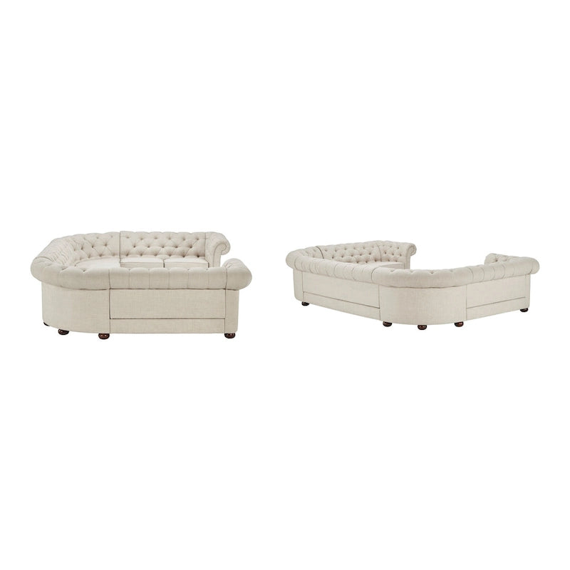 Gdansk 9-Seat U-Shaped Chesterfield Sectional Sofa