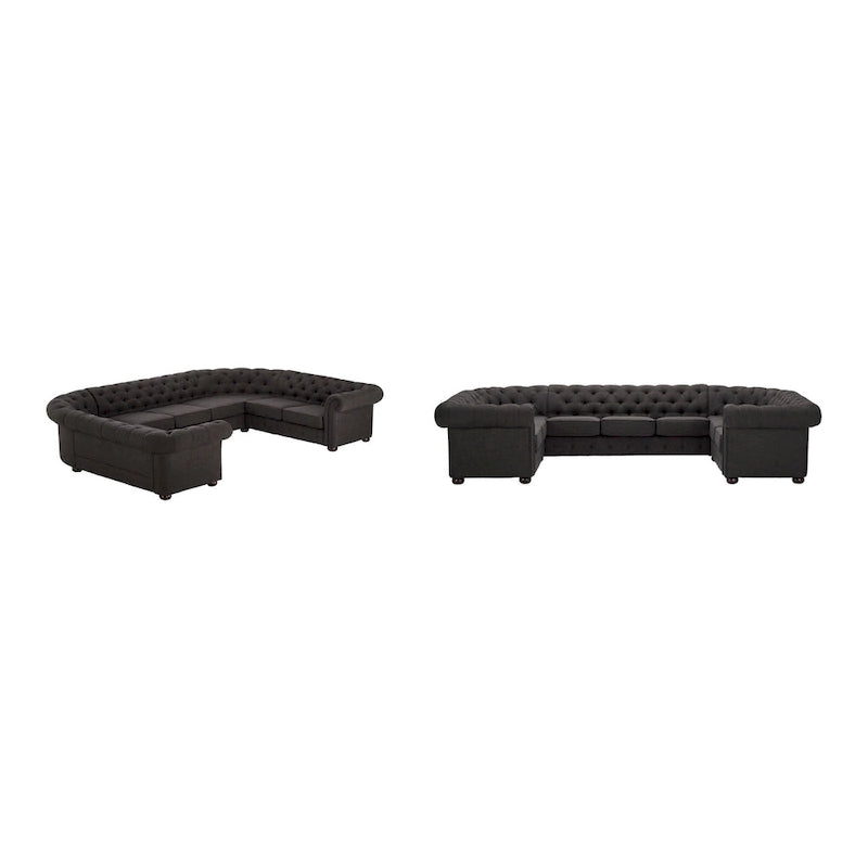 Gdansk 9-Seat U-Shaped Chesterfield Sectional Sofa