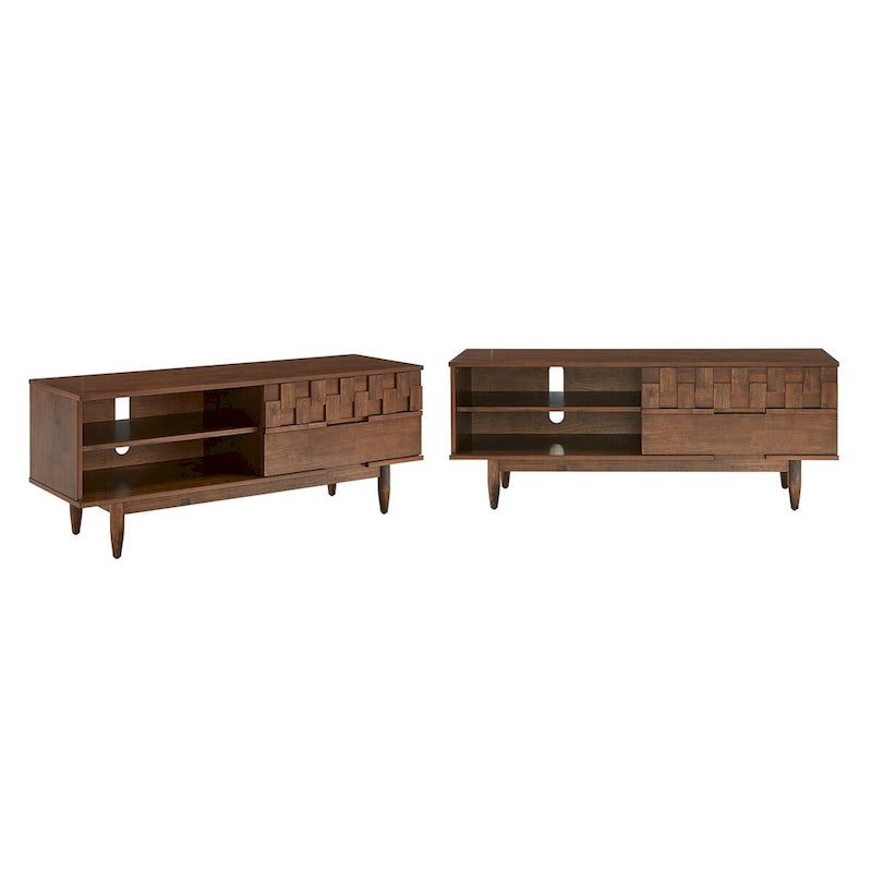 Bardolino Mid-Century Wood 2-Drawer TV Stand - 59-Inch