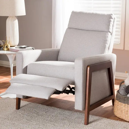 Mid-century Fabric Recliner by Baxton Studio