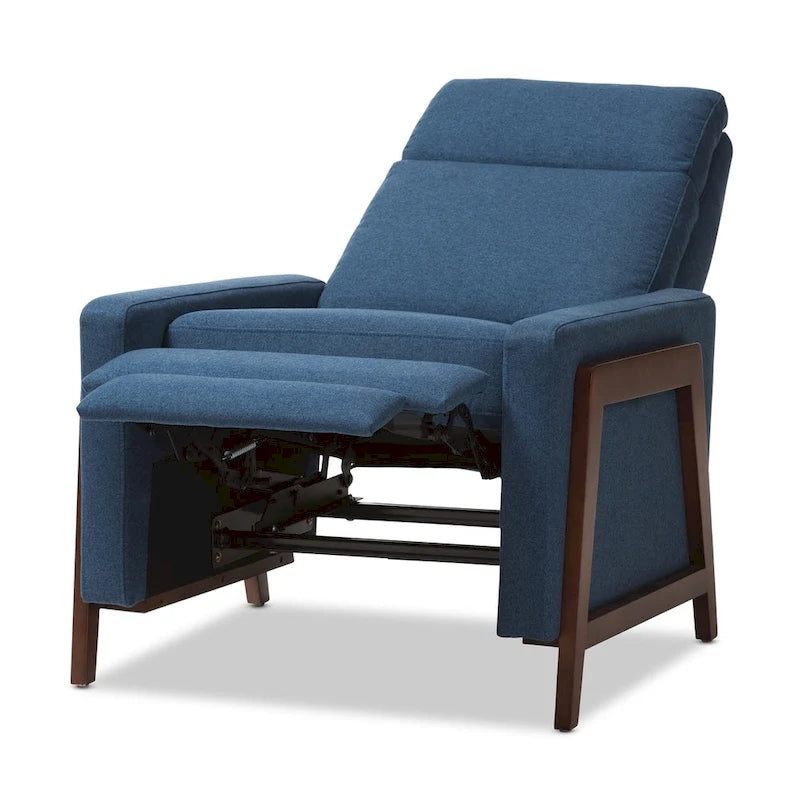 Mid-century Fabric Recliner by Baxton Studio