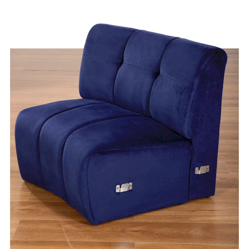 Velvet Curved sofa 3 Seats Symmetrical Modular legless sofa Corner Sectional Round couches - 127