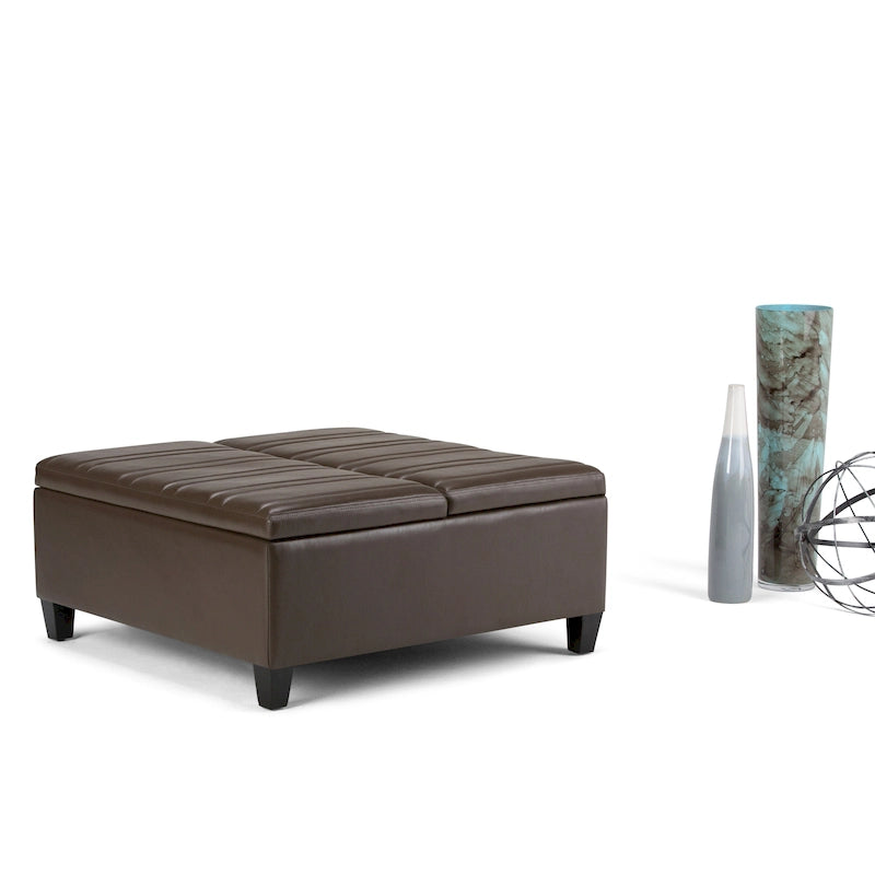 WYNDENHALL Tyler 36 inch Wide Contemporary Square Table Ottoman