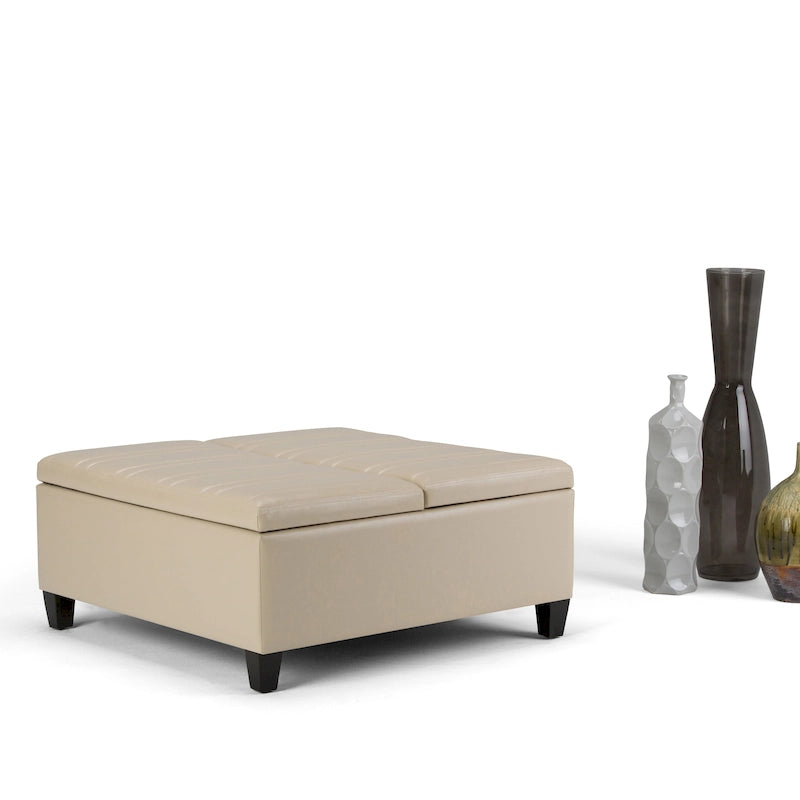WYNDENHALL Tyler 36 inch Wide Contemporary Square Table Ottoman