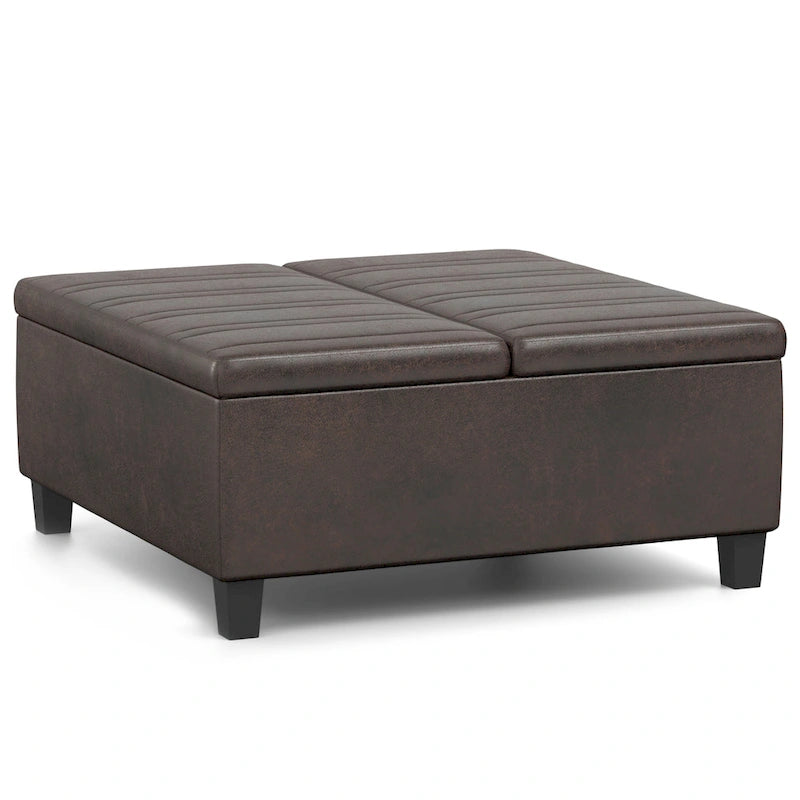 WYNDENHALL Tyler 36 inch Wide Contemporary Square Table Ottoman