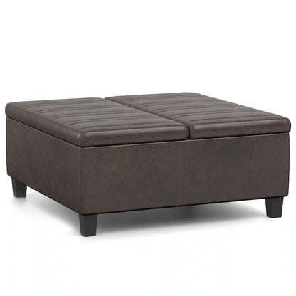 WYNDENHALL Tyler 36 inch Wide Contemporary Square Table Ottoman