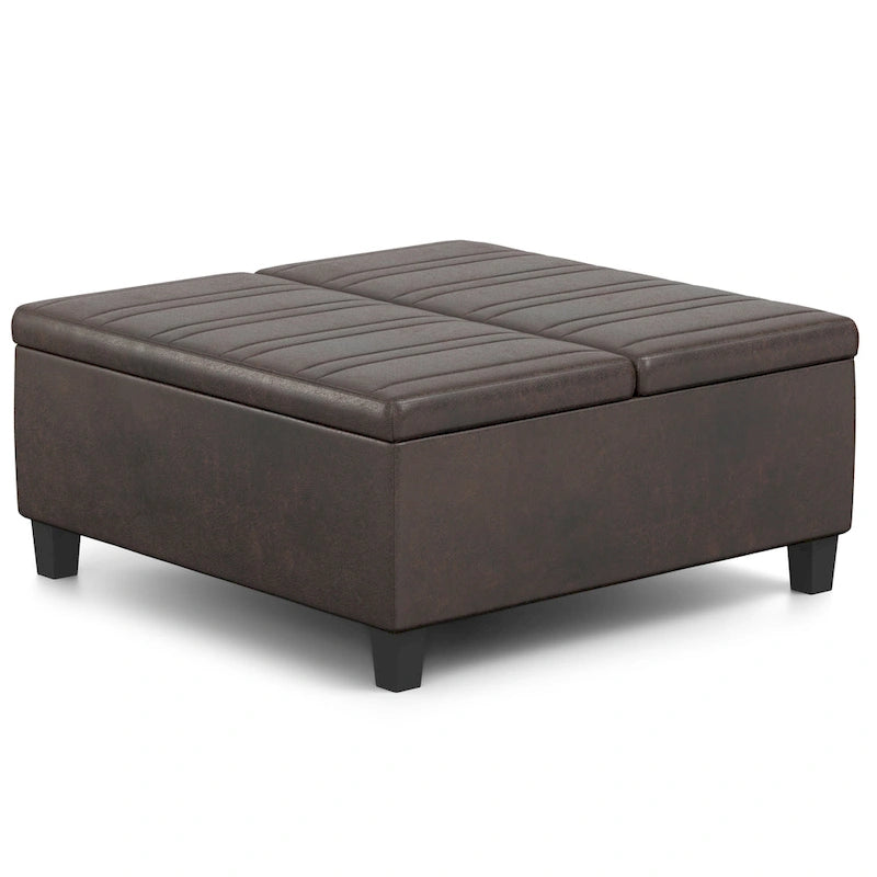WYNDENHALL Tyler 36 inch Wide Contemporary Square Table Ottoman